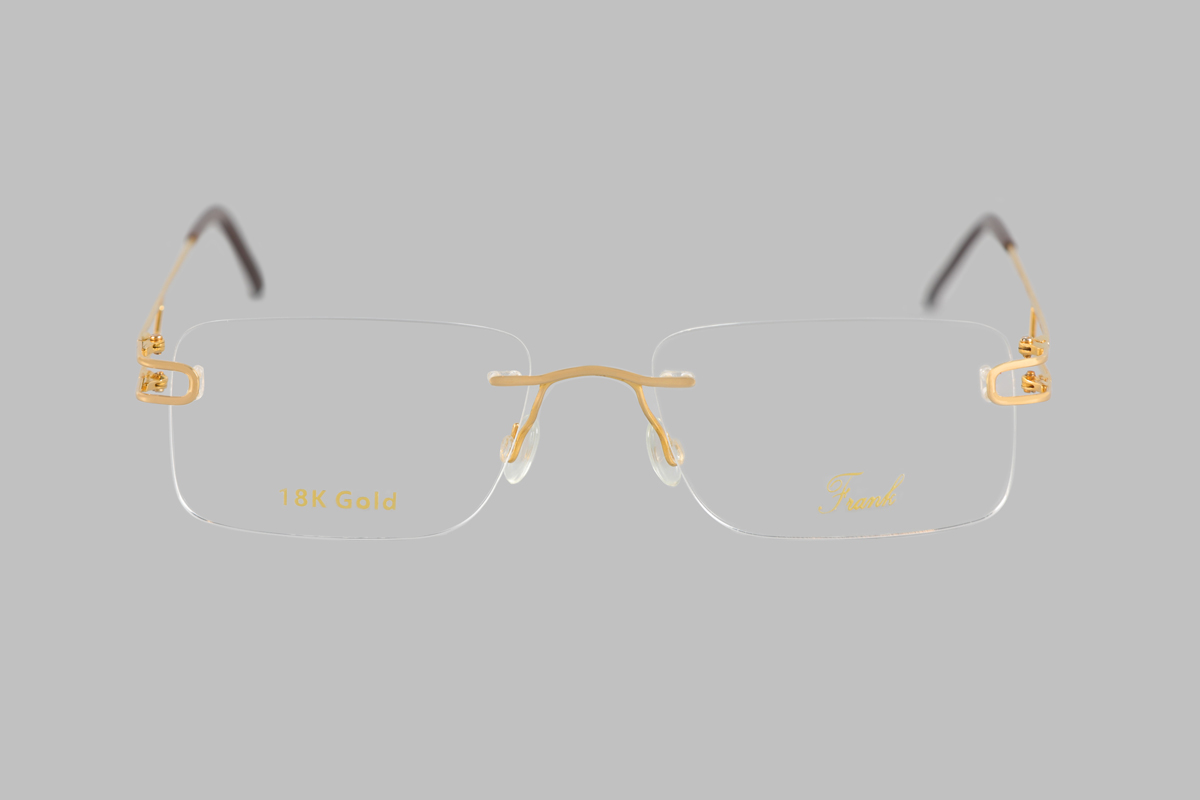 18K gold frame glasses women - frank luxury