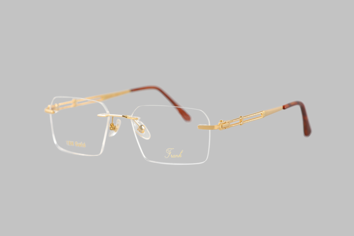 Golden Rimless frames for Men