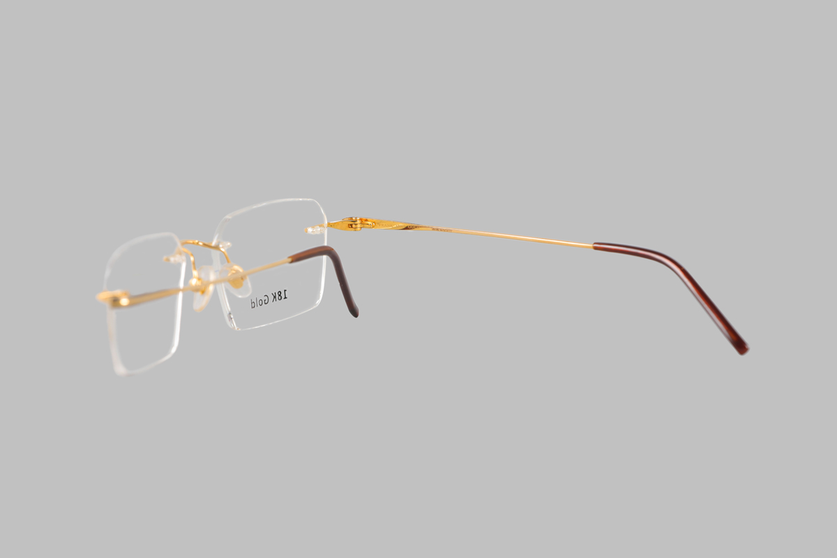 18k gold rimless eyewear - frank luxury