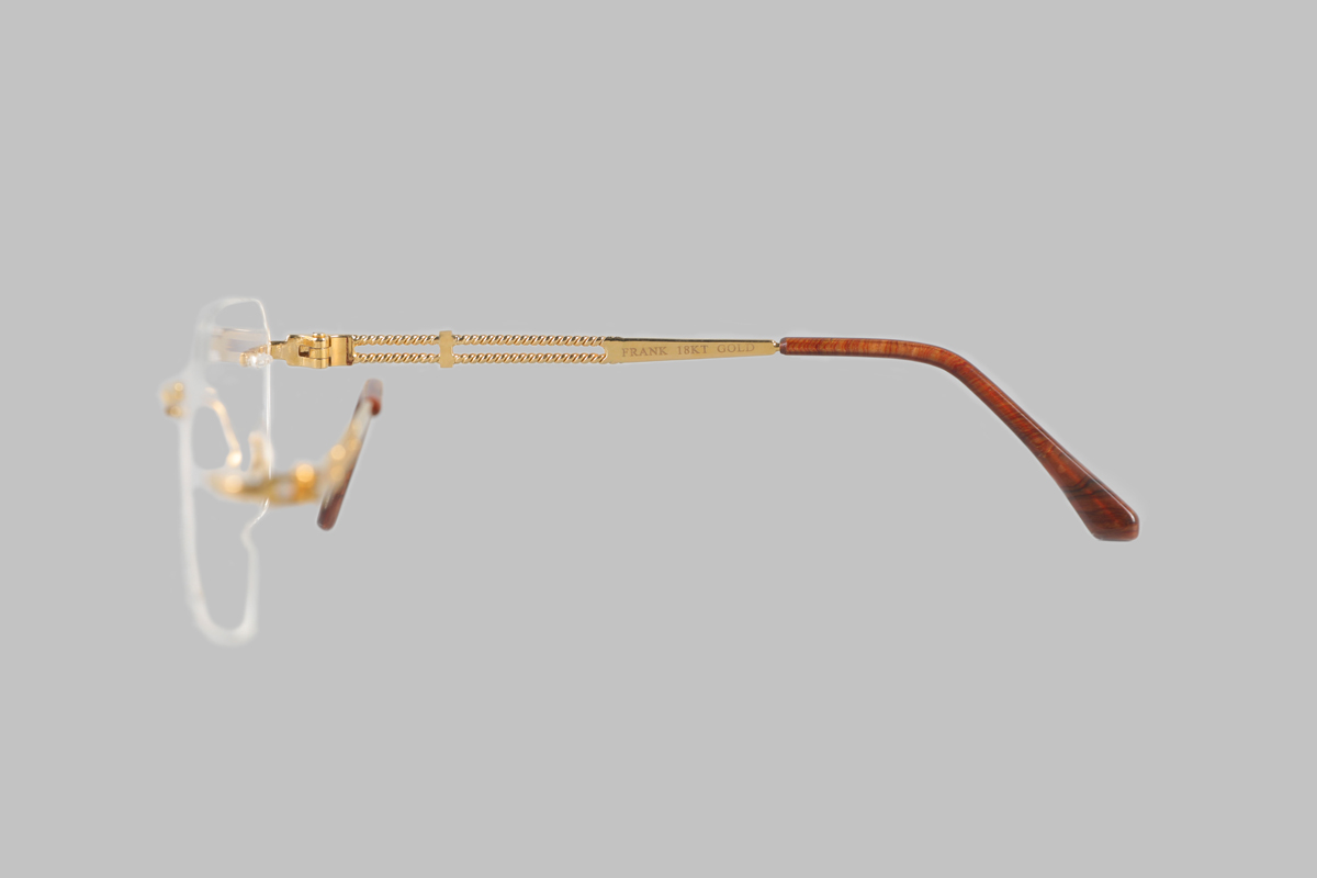 18k gold rimless frame glasses price