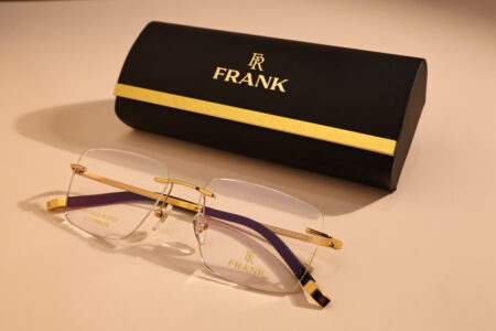 mens gold eyeglasses - frank luxury