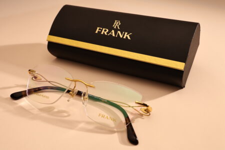 24k gold rimless eyewear mens
