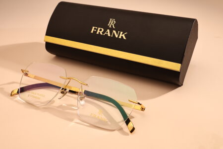 clear rimless glasses gold frame frank luxury