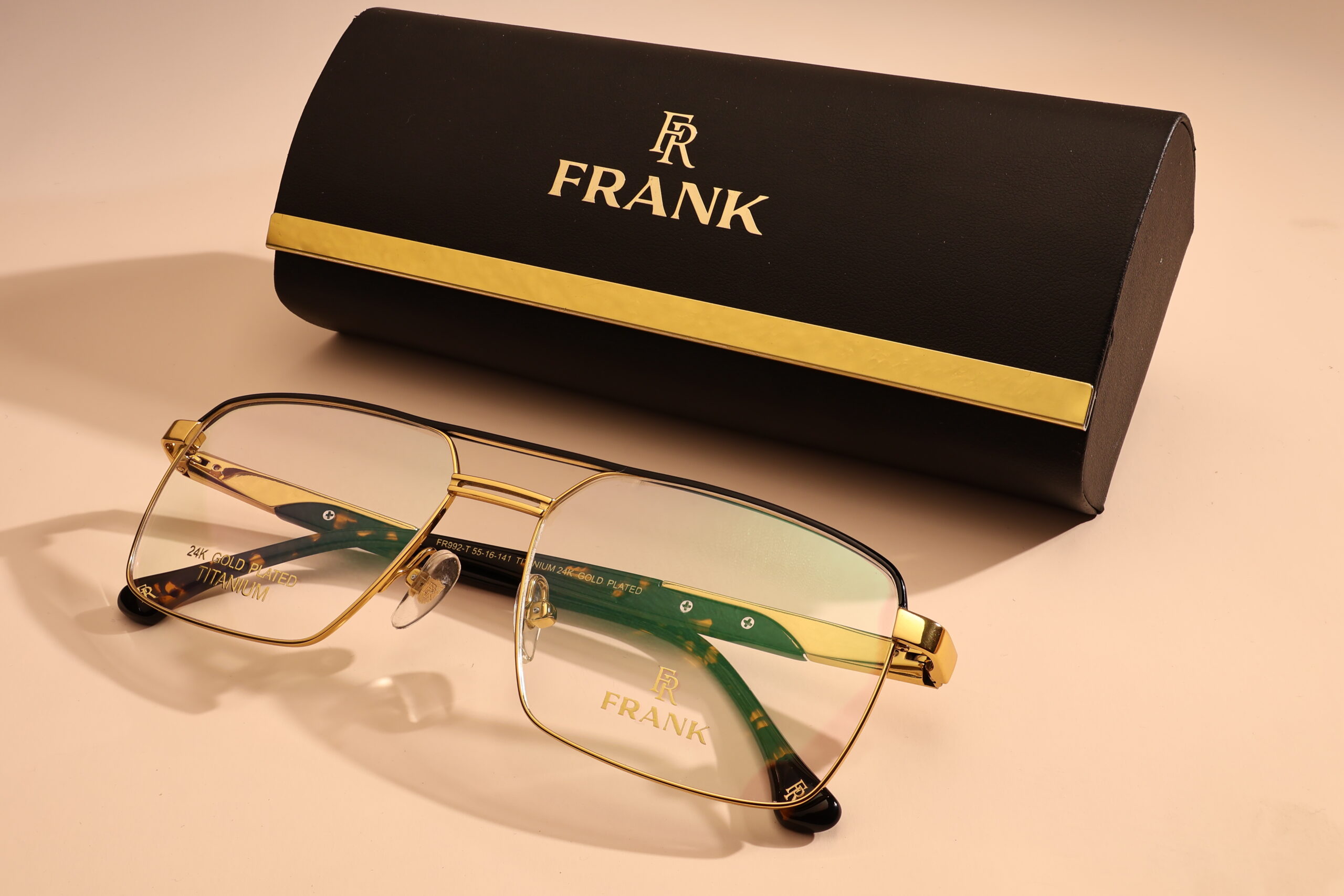 mens gold glasses - frankluxury