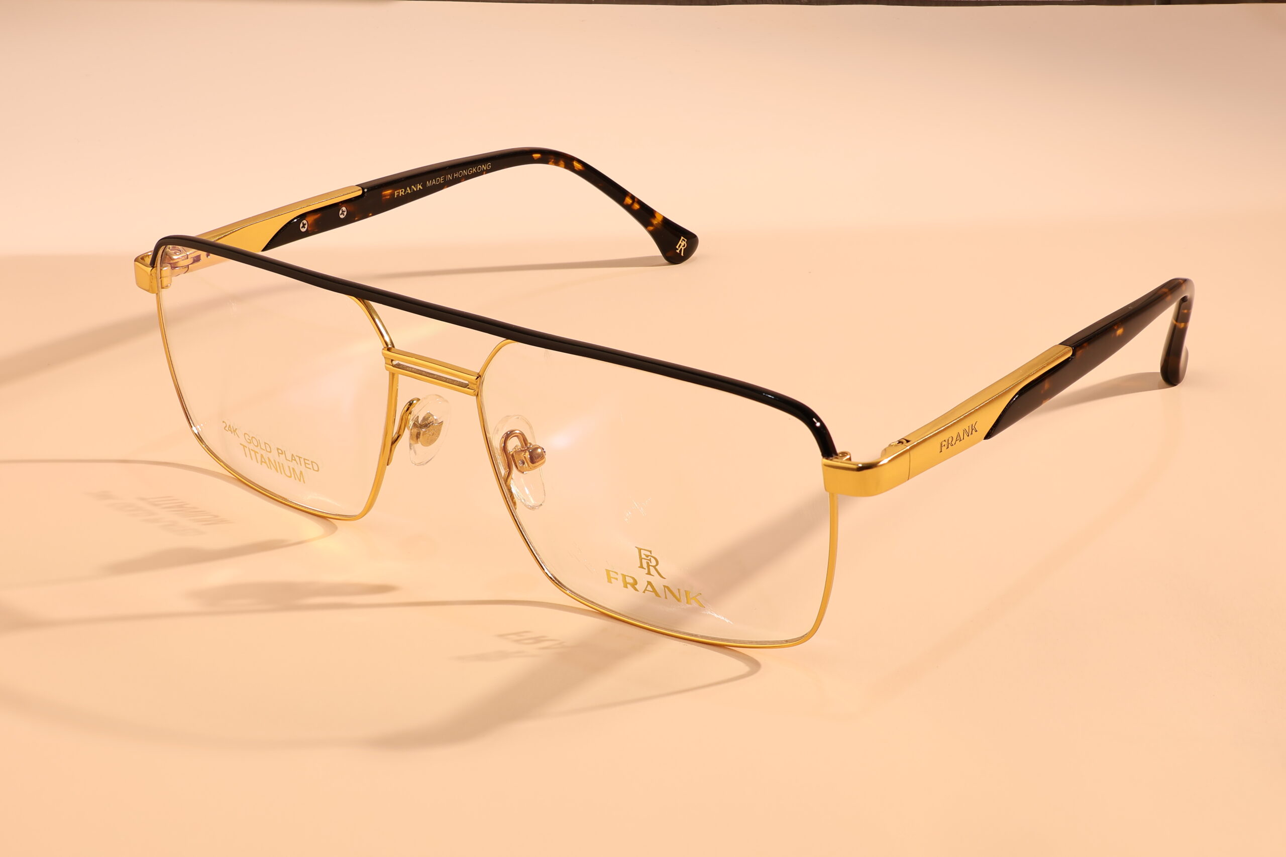 mens gold glasses - frank luxury