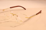 gold rimless frame glasses womens