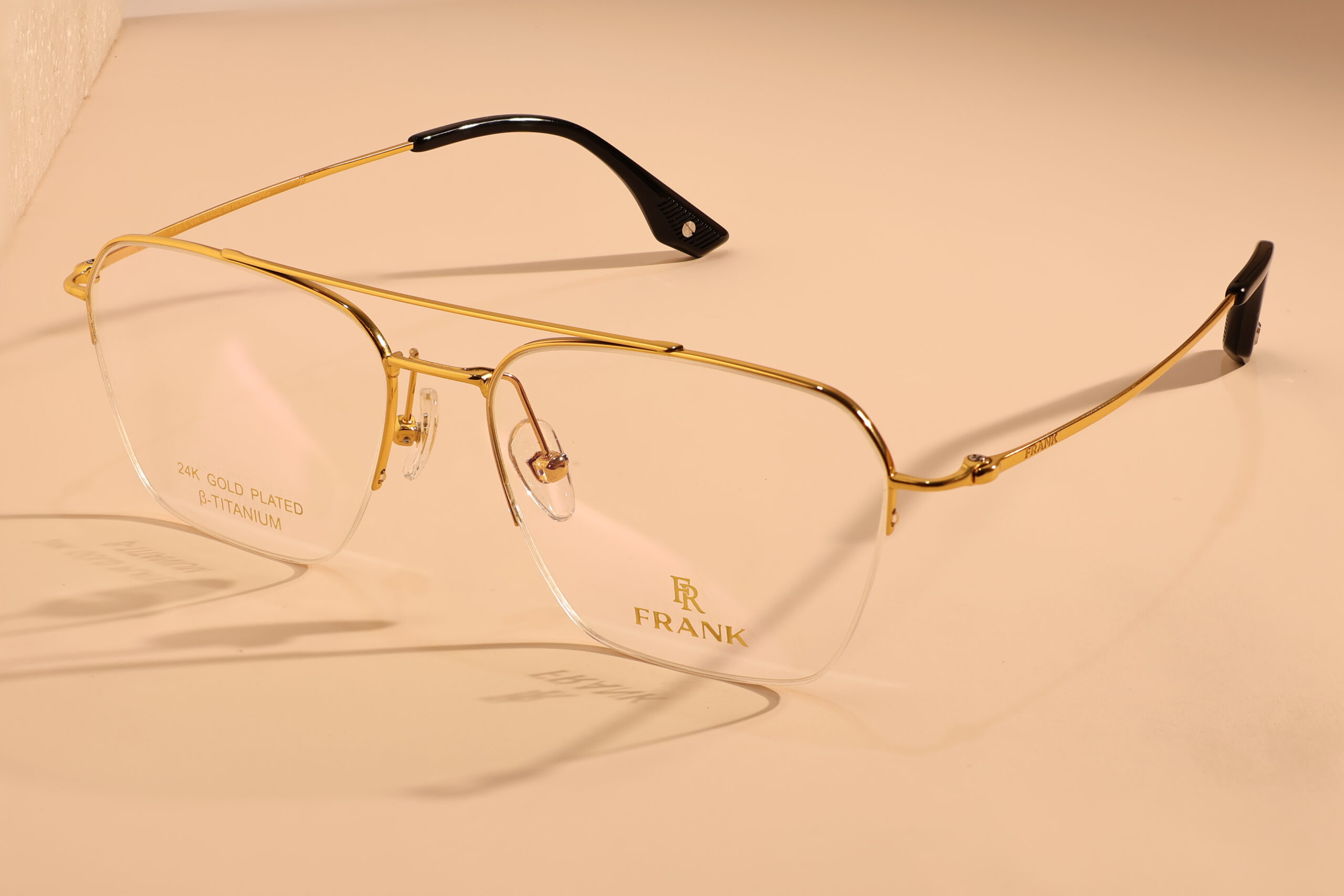 mens gold eyeglasses - frank luxury