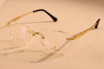 24k gold rimless eyewear women