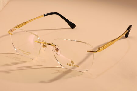 24k gold rimless eyewear women