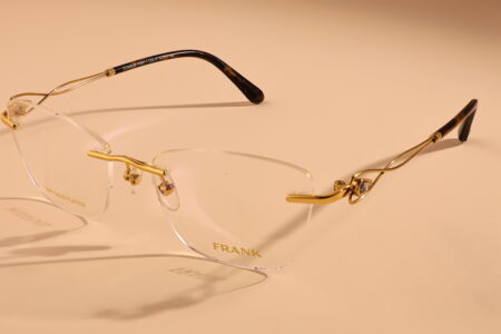 24k gold rimless eyewear