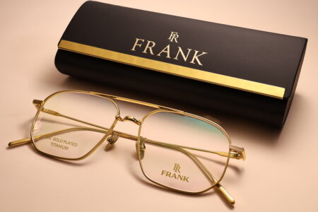 gold framed glasses